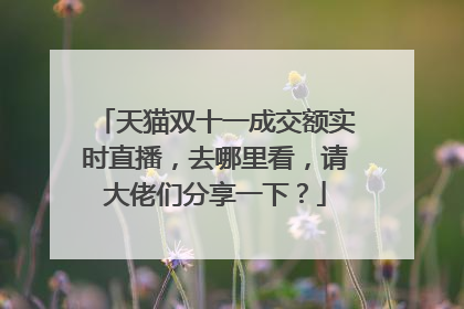 天猫双十一成交额实时直播，去哪里看，请大佬们分享一下？
