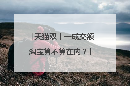 天猫双十一成交额 淘宝算不算在内？