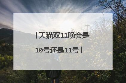 天猫双11晚会是10号还是11号