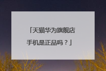 天猫华为旗舰店手机是正品吗？