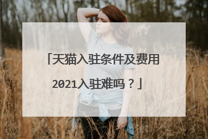 天猫入驻条件及费用2021入驻难吗?