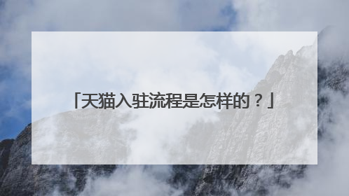 天猫入驻流程是怎样的?