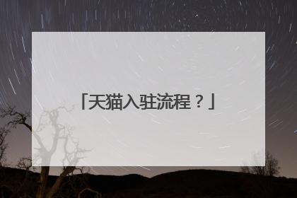 天猫入驻流程?