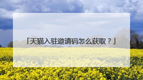 天猫入驻邀请码怎么获取?