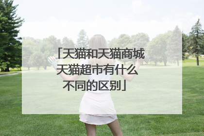 天猫和天猫商城 天猫超市有什么不同的区别