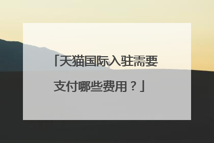天猫国际入驻需要支付哪些费用?