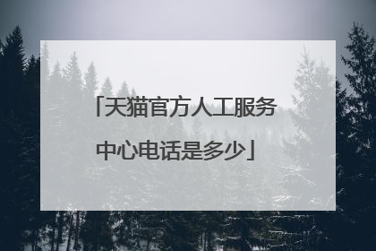 天猫官方人工服务中心电话是多少
