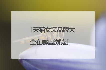 天猫女装品牌大全在哪里浏览