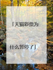 天猫彩票为什么暂停了