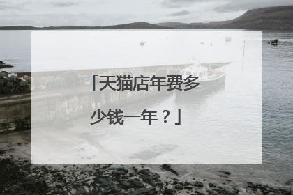 天猫店年费多少钱一年?
