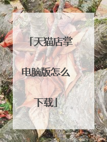 天猫店掌电脑版怎么下载