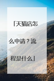 天猫店怎么申请?流程是什么