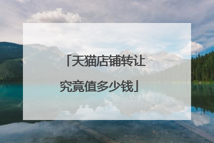 天猫店铺转让究竟值多少钱