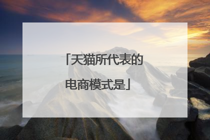 天猫所代表的电商模式是
