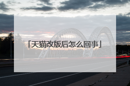 天猫改版后怎么回事