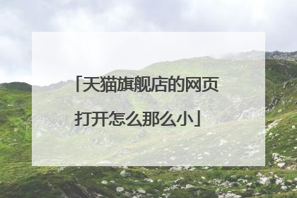 天猫旗舰店的网页打开怎么那么小