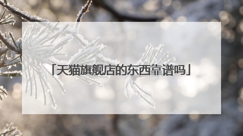 天猫旗舰店的东西靠谱吗
