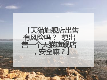 天猫旗舰店出售有风险吗？ 想出售一个天猫旗舰店，安全嘛？