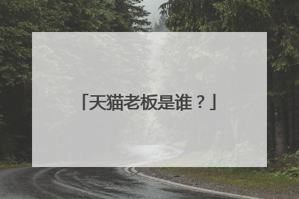 天猫老板是谁?