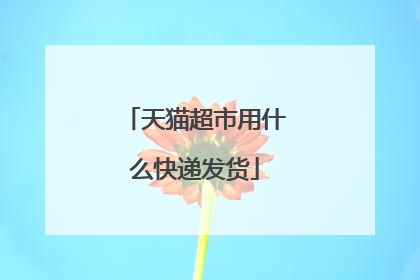 天猫超市用什么快递发货
