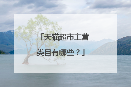 天猫超市主营类目有哪些?