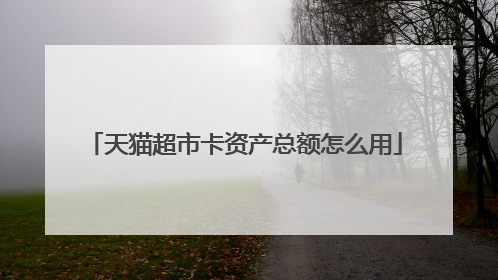天猫超市卡资产总额怎么用