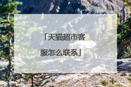 天猫超市客服怎么联系