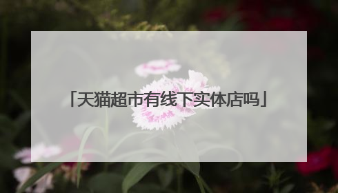 天猫超市有线下实体店吗