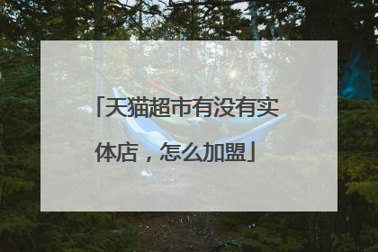 天猫超市有没有实体店，怎么加盟