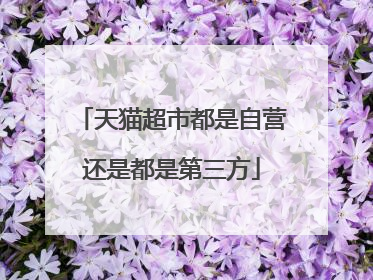 天猫超市都是自营还是都是第三方
