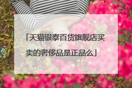 天猫银泰百货旗舰店买卖的奢侈品是正品么