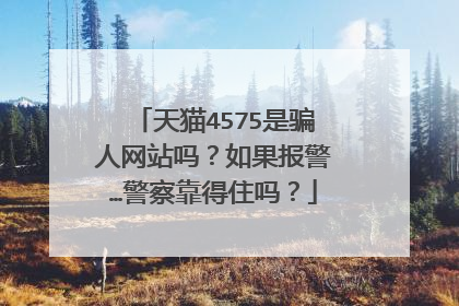 天猫4575是骗人网站吗？如果报警…警察靠得住吗？