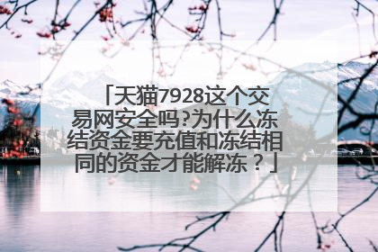 天猫7928这个交易网安全吗?为什么冻结资金要充值和冻结相同的资金才能解冻?