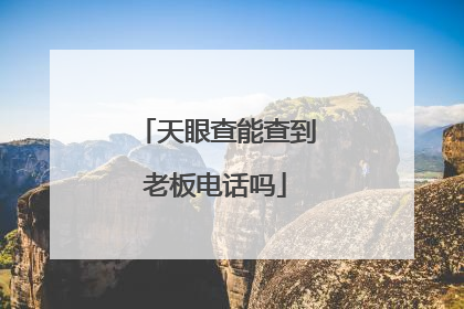 天眼查能查到老板电话吗