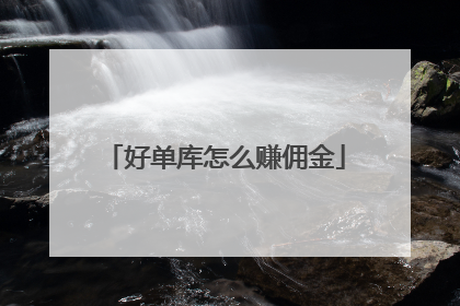 好单库怎么赚佣金