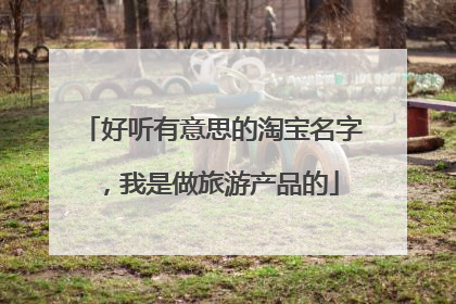 好听有意思的淘宝名字，我是做旅游产品的