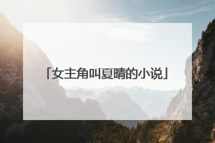 女主角叫夏晴的小说