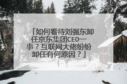 如何看待刘强东卸任京东集团CEO一事？互联网大佬纷纷卸任有何原因？