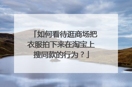 如何看待逛商场把衣服拍下来在淘宝上搜同款的行为?