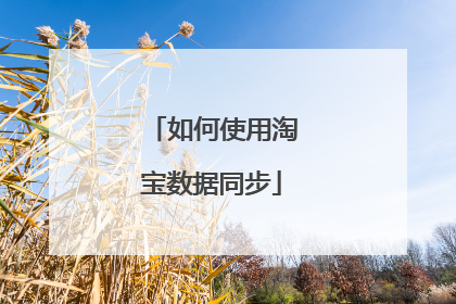 如何使用淘宝数据同步