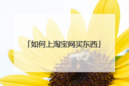 如何上淘宝网买东西