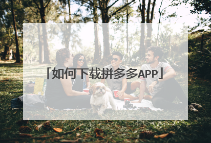 如何下载拼多多APP