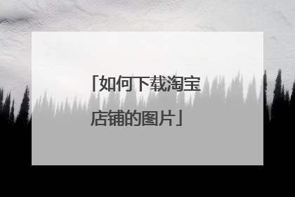 如何下载淘宝店铺的图片