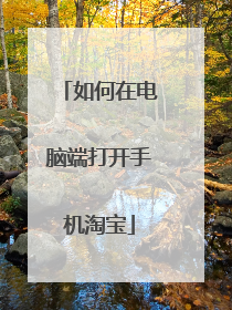 如何在电脑端打开手机淘宝