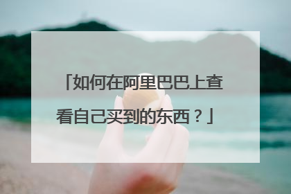如何在阿里巴巴上查看自己买到的东西?