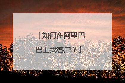 如何在阿里巴巴上找客户?