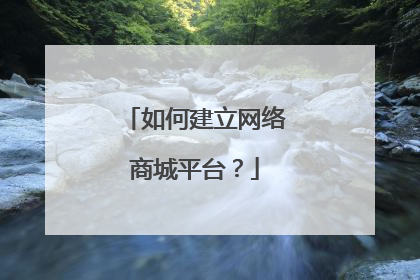 如何建立网络商城平台?