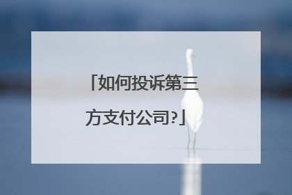 如何投诉第三方支付公司?