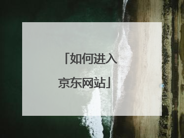 如何进入京东网站