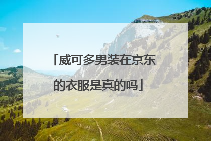 威可多男装在京东的衣服是真的吗